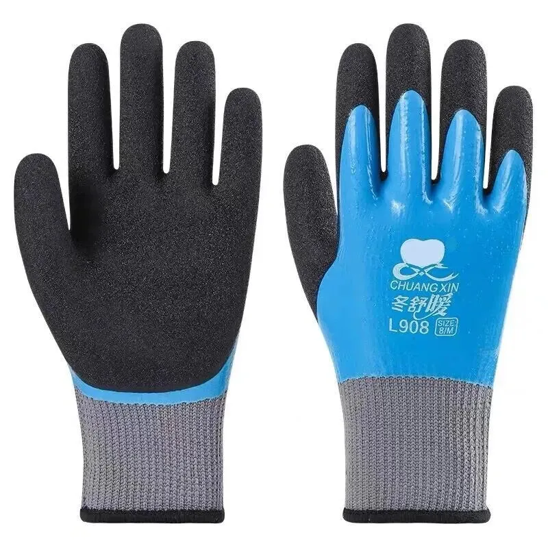 1 Pair Winter Fishing Waterproof Cold Resistant Gloves Thickened Warm Cold Storage Specializeds Antifreeze Gloves Winter Gloves