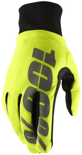 100% Hydromatic Waterproof Glove Neon Yel MD