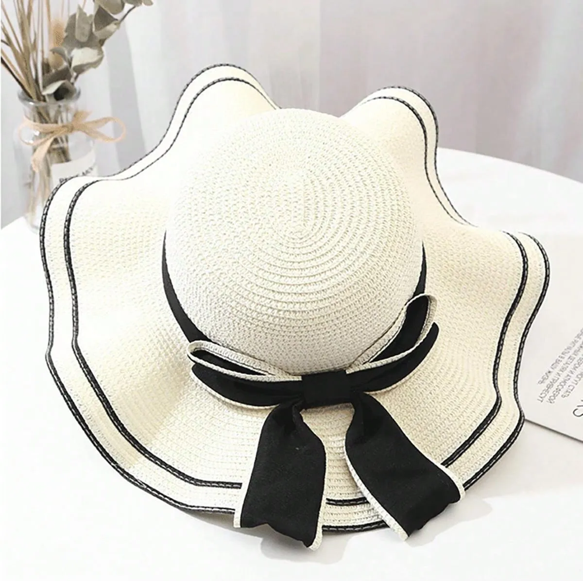 1pc Multicolor Women's Sun Hat For Summer, Travel, Beach, Vacation With Wide Brim & Uv Protection; Classic, Stylish, Personality Trend 2024 New Model For Traveling, Hiking, & Outdoor Activities Boho