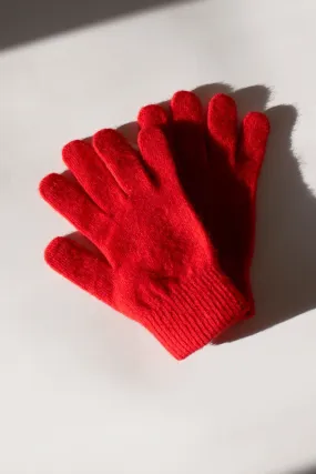 3D-Printed Wool Gloves - Poinsettia