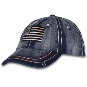 American Flag Vintage Cap, Blue