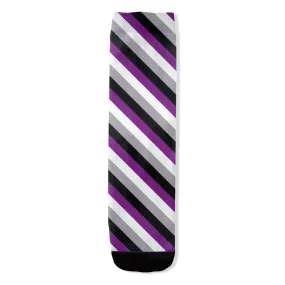 Asexual Striped All-Over Print Socks