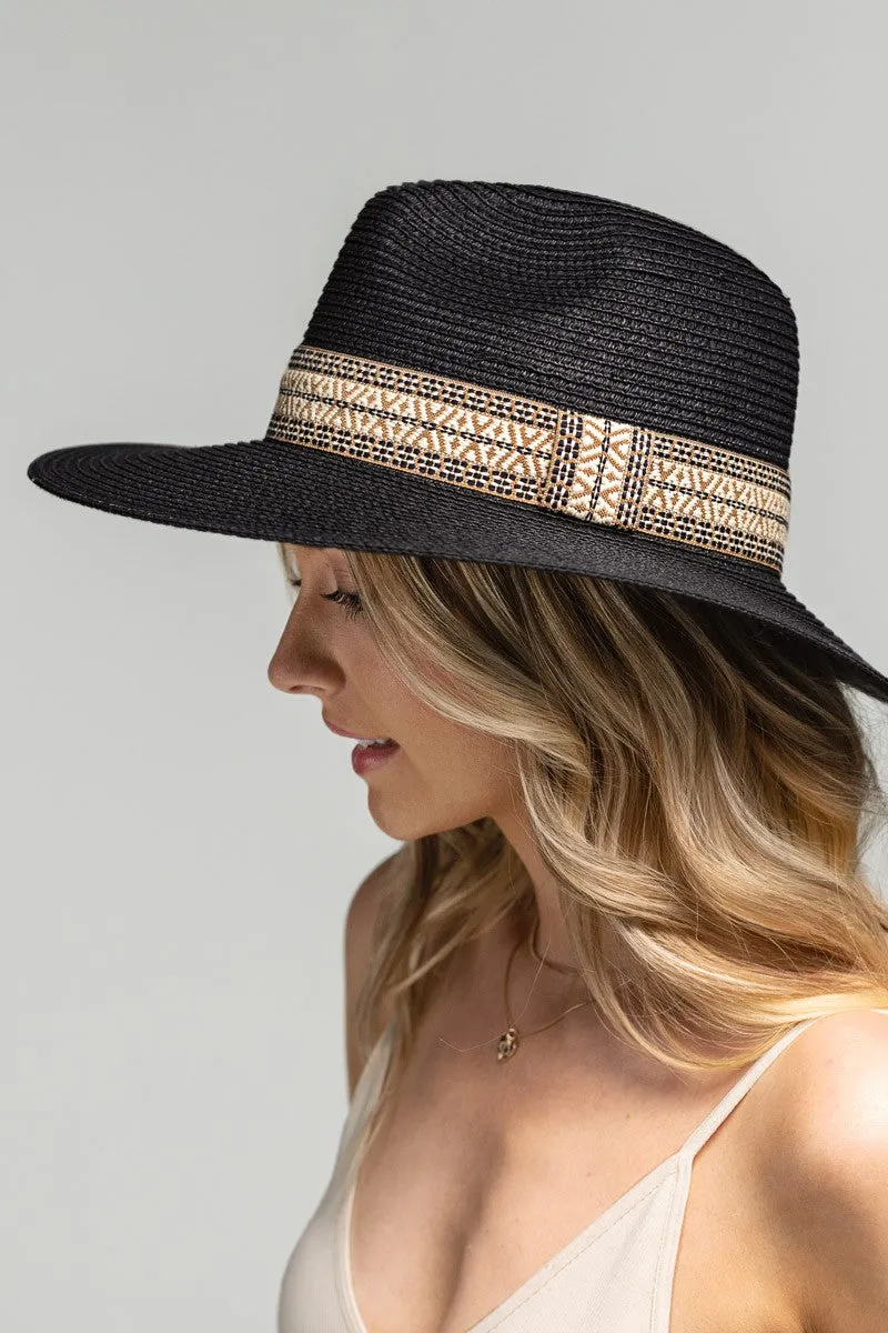 Black Bird Aztec Panama Hat