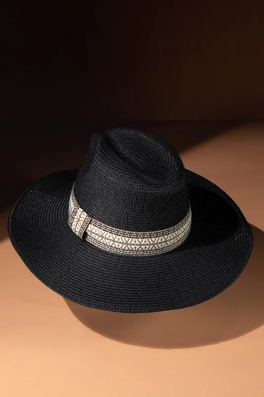 Black Bird Aztec Panama Hat