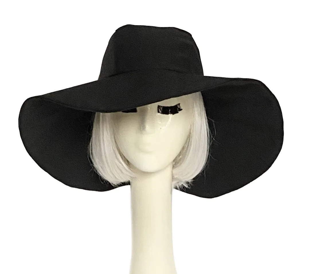 Black Cotton Sun Hat