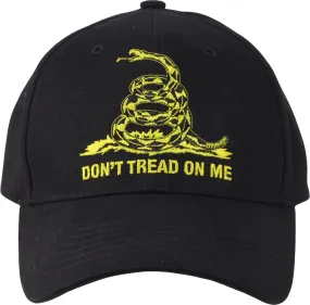 Black - Don't Tread On Me Low Profile Adjustable Cap