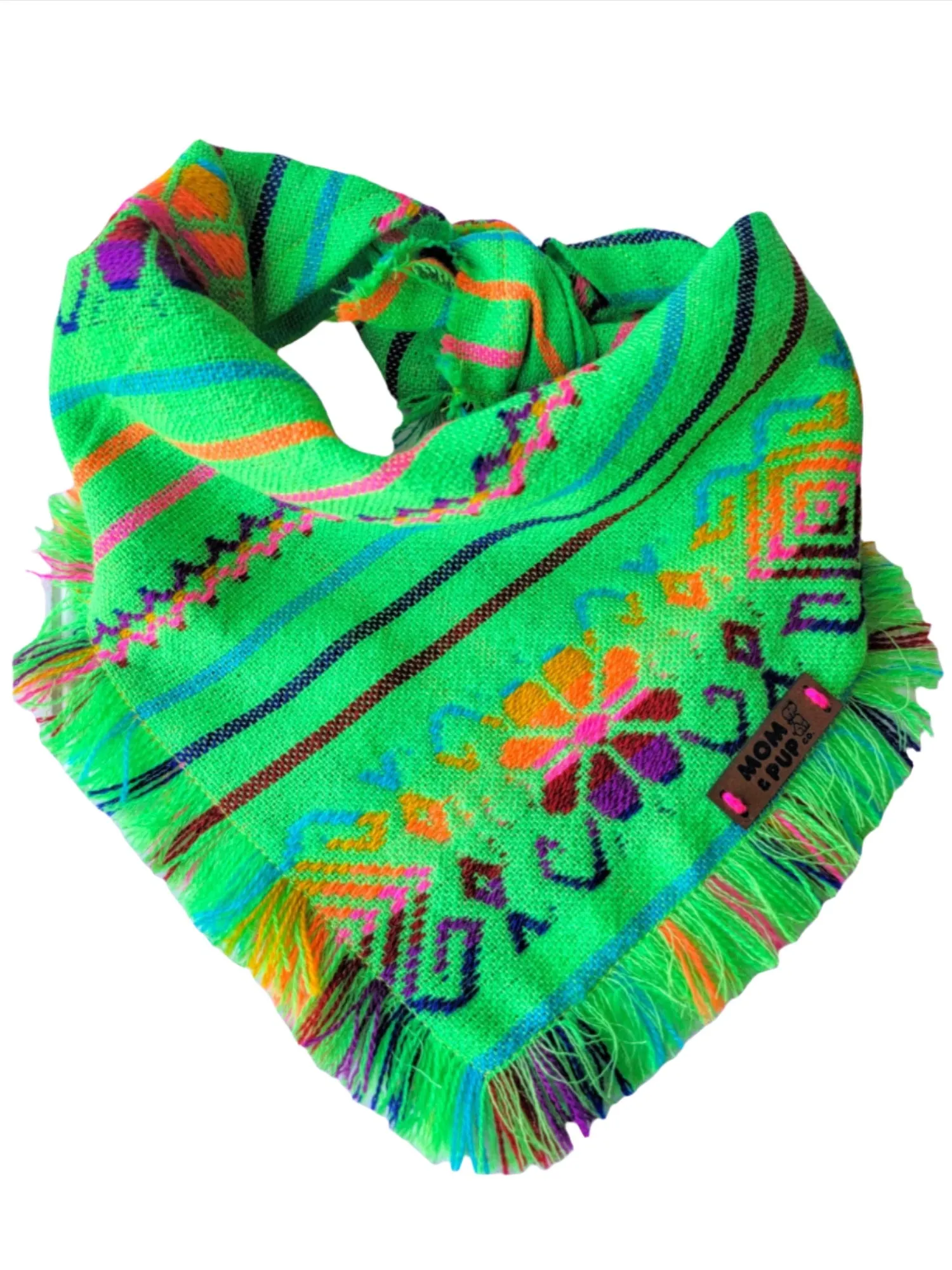 boho aztec bandana - green