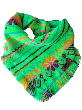 boho aztec bandana - green