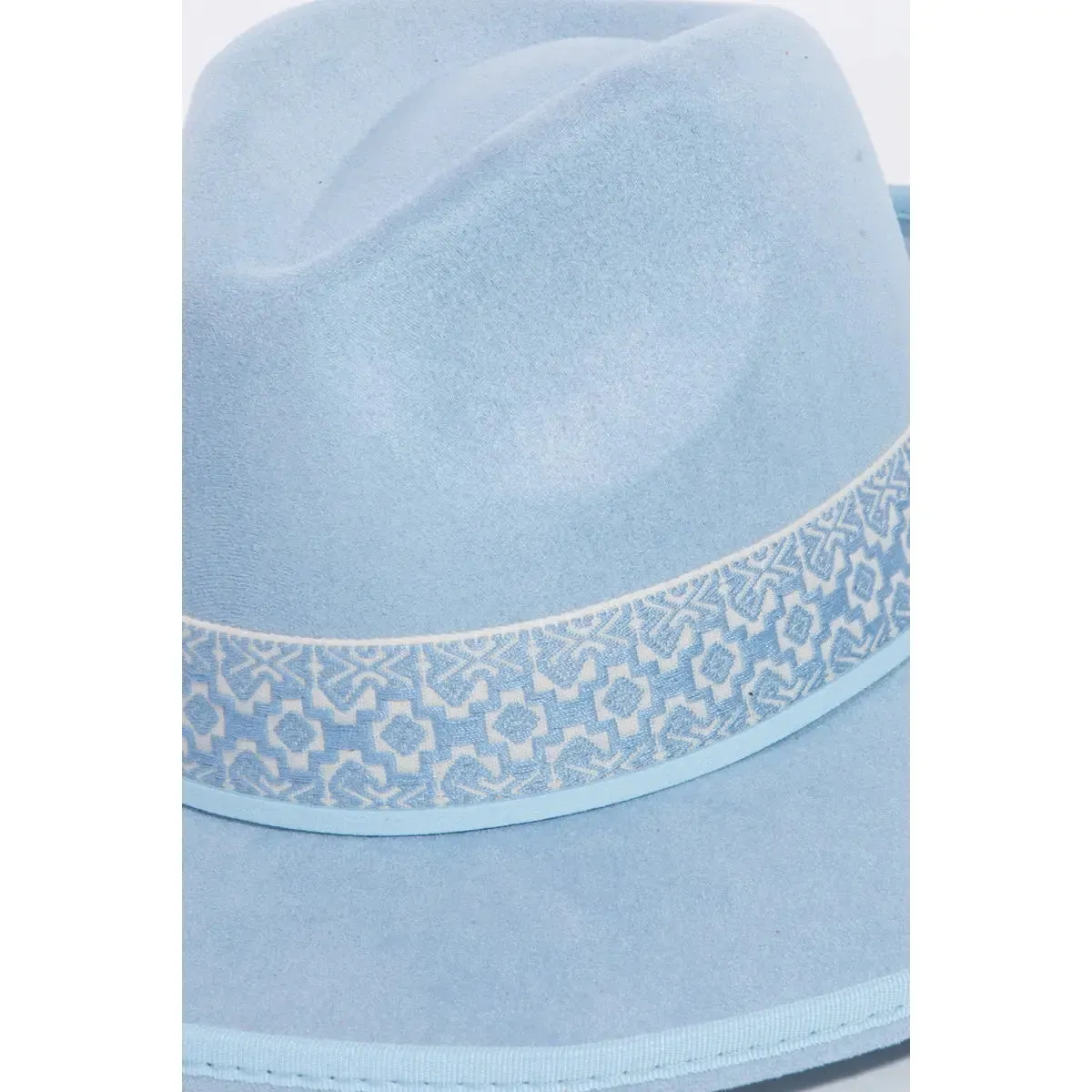 Boho Band Beveled Cowboy Fedora Hat