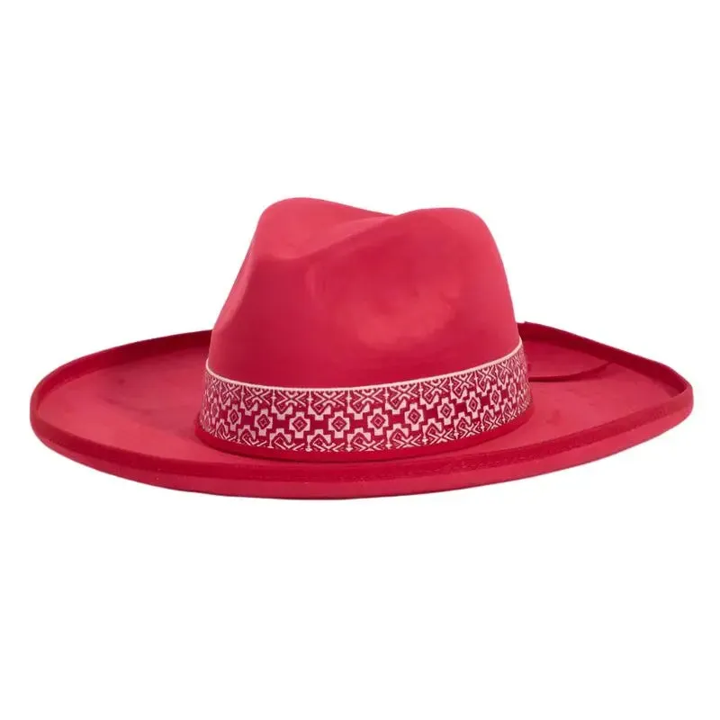 Boho Band Beveled Cowboy Fedora Hat