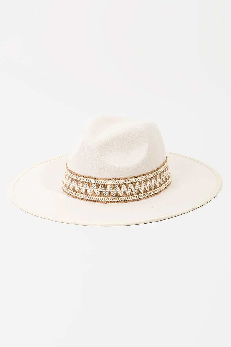 Boho Band Two Tone Fedora Hat