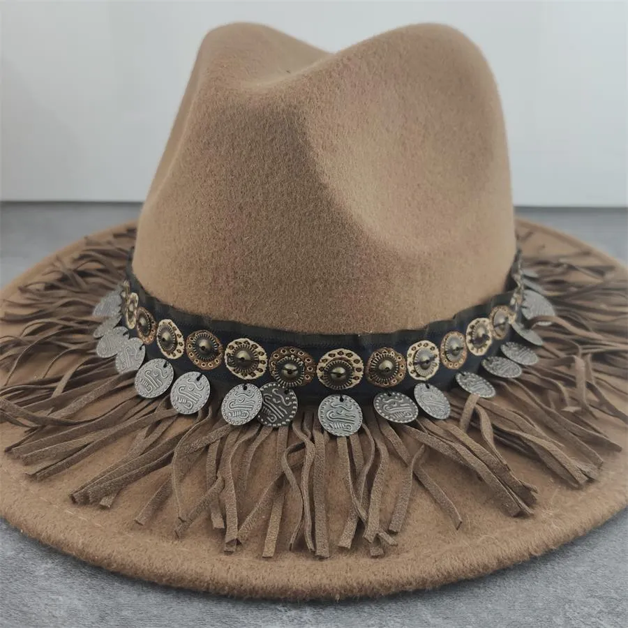 Boho Wide Brim Wool Hat -  2 Styles