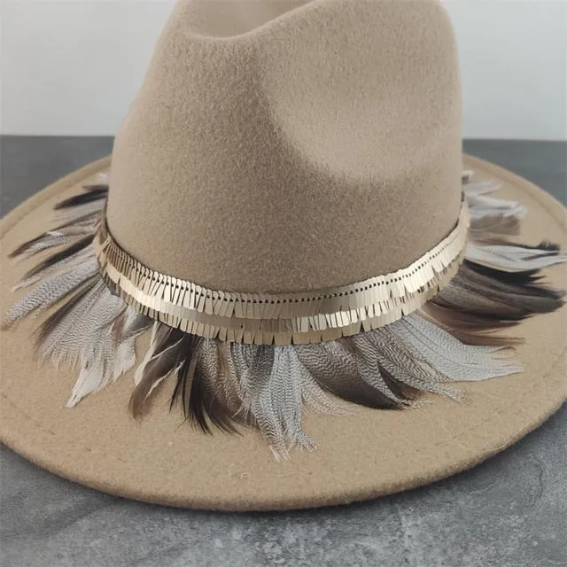 Boho Wide Brim Wool Hat -  2 Styles