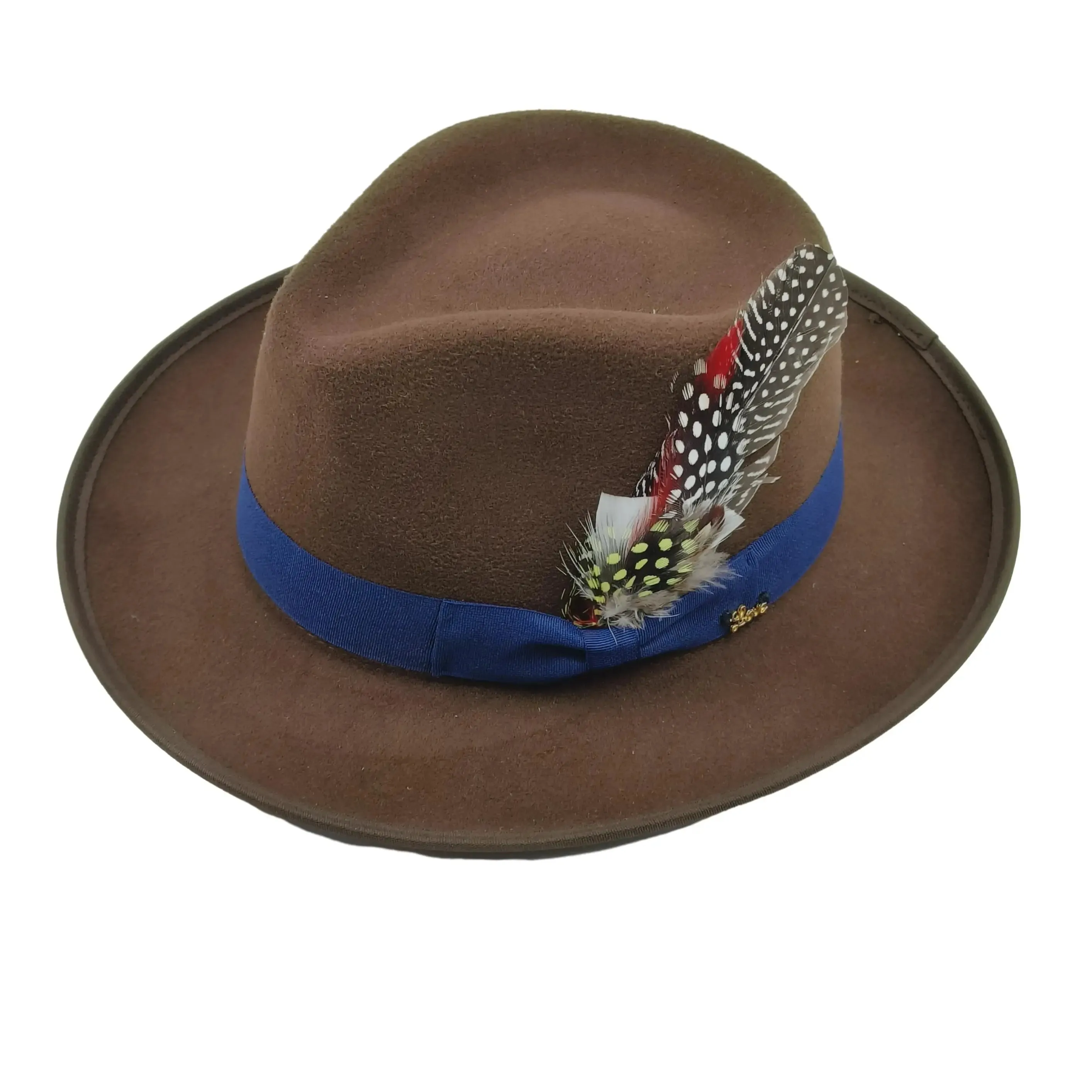 Bowknot Feather Belt Fedora Hats Unisex