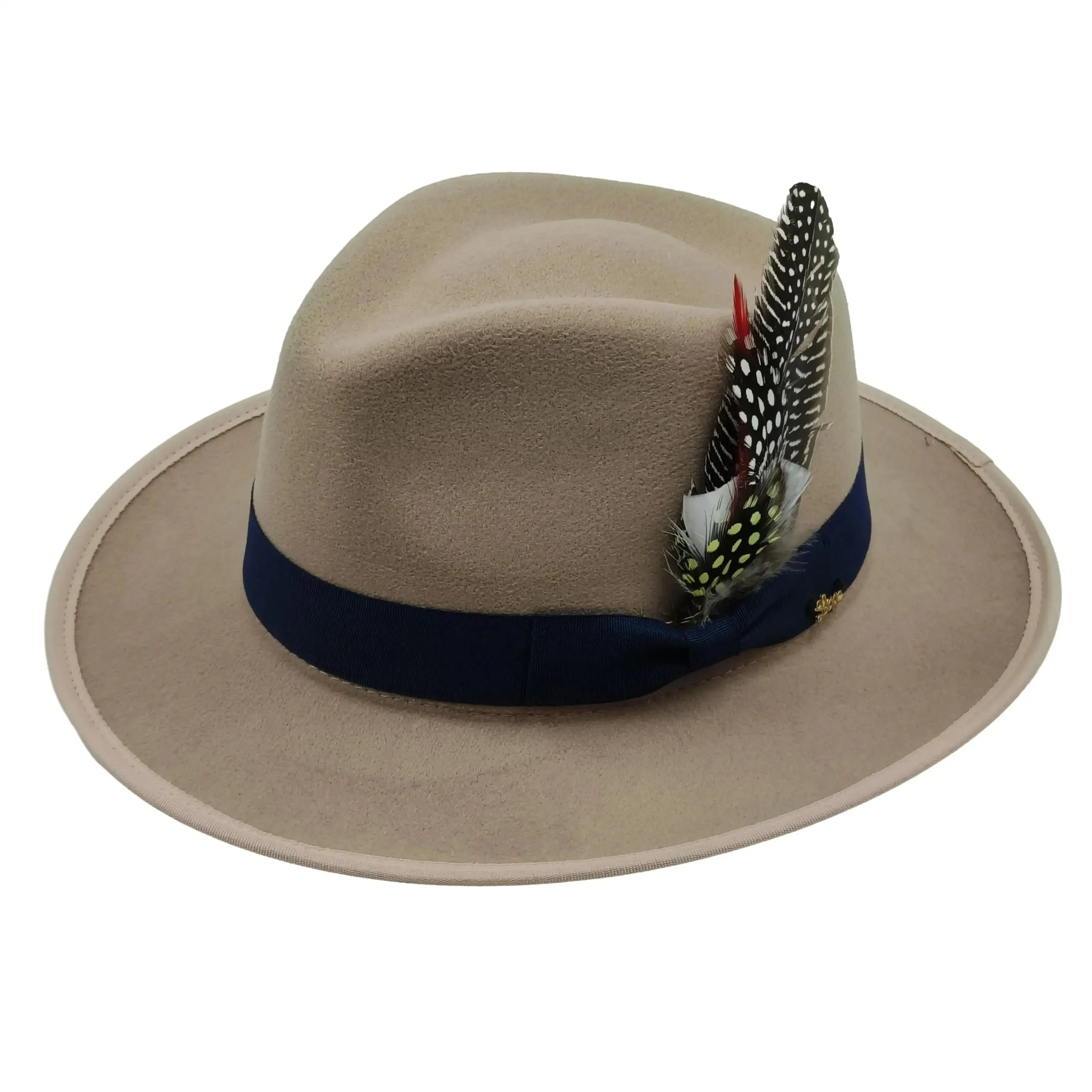 Bowknot Feather Belt Fedora Hats Unisex