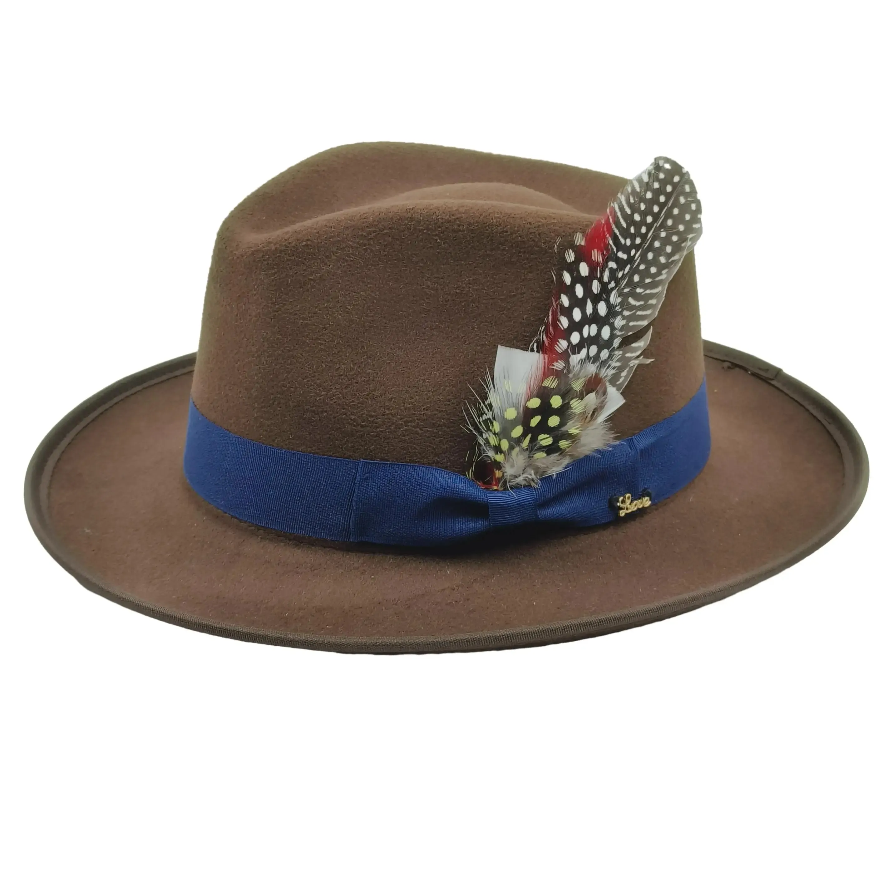 Bowknot Feather Belt Fedora Hats Unisex