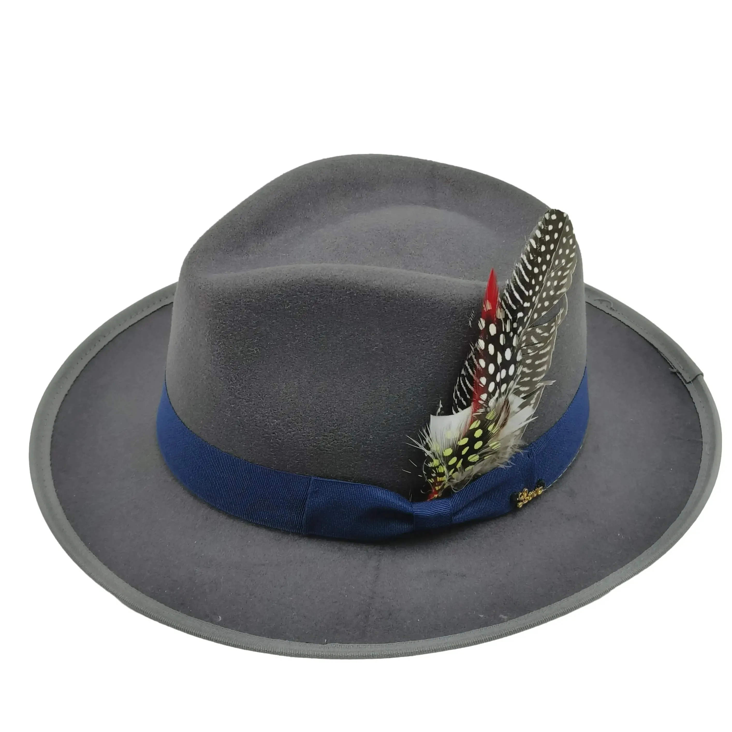 Bowknot Feather Belt Fedora Hats Unisex