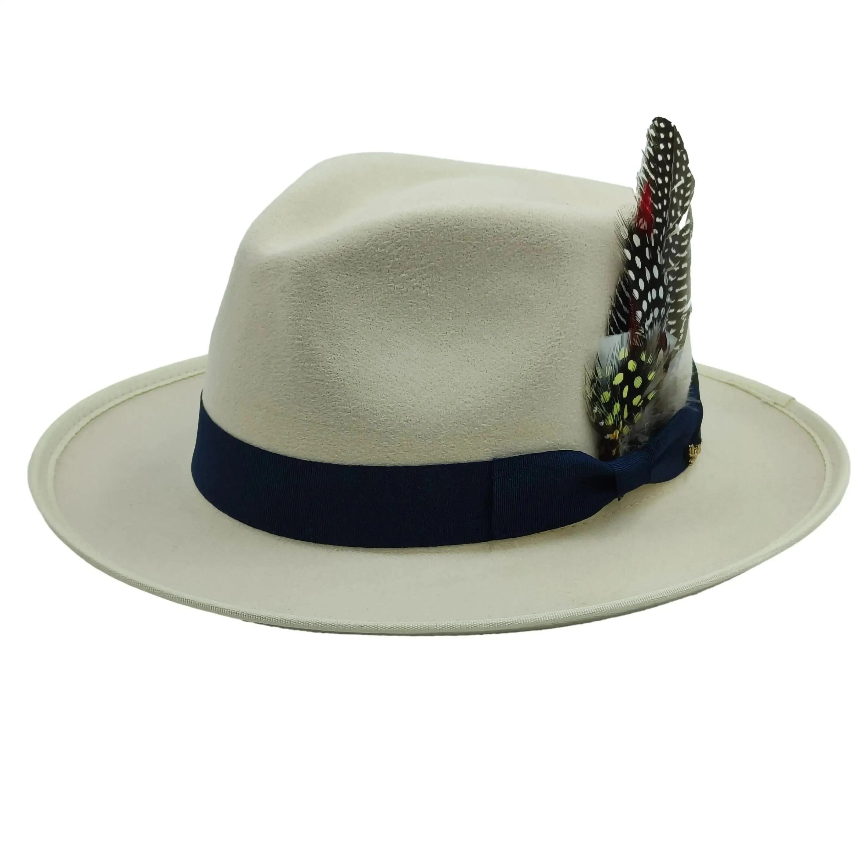 Bowknot Feather Belt Fedora Hats Unisex