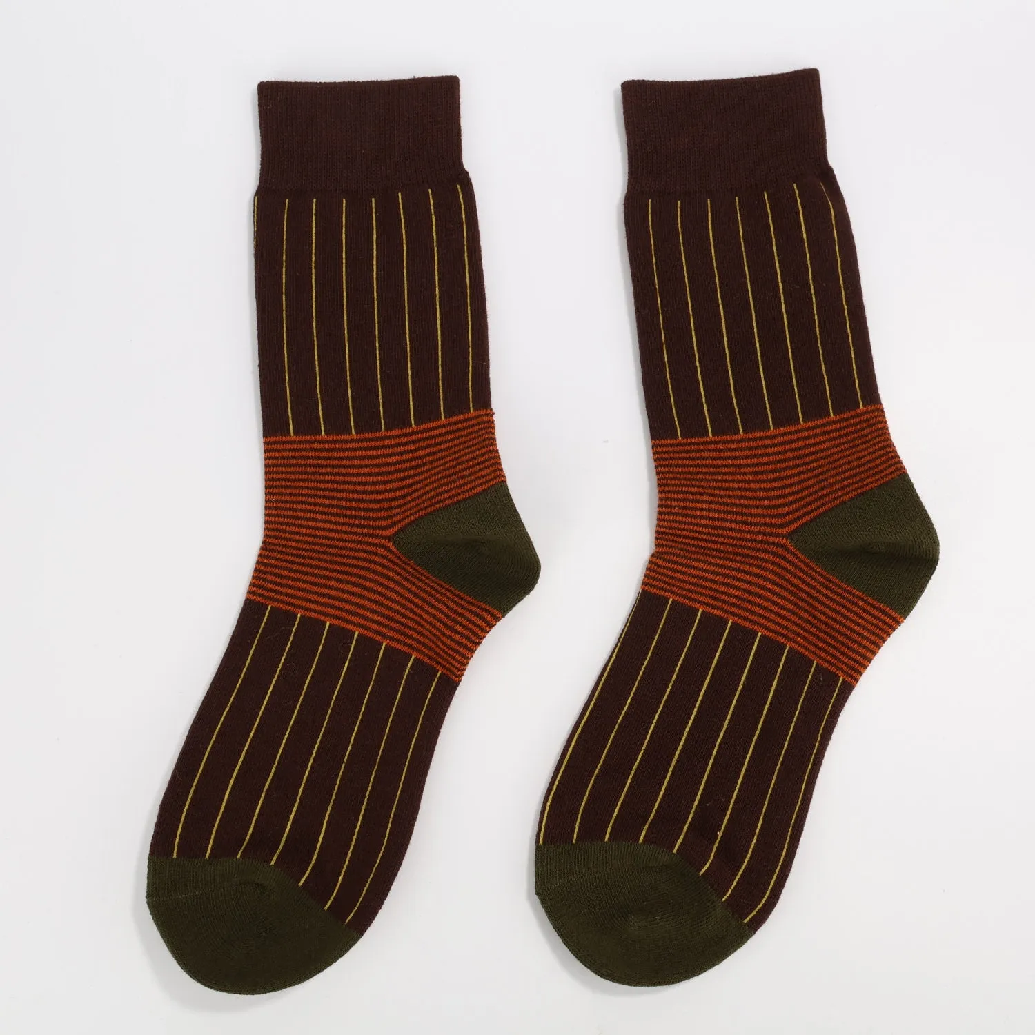 Brown Striped Socks