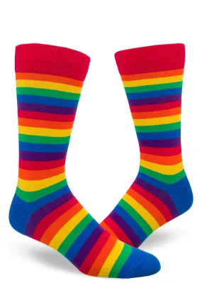 Classic Rainbow Striped Men's Socks