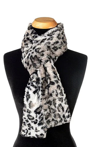 Classic Scarf - Luxury Faux Fur Savannah Cat in Gray