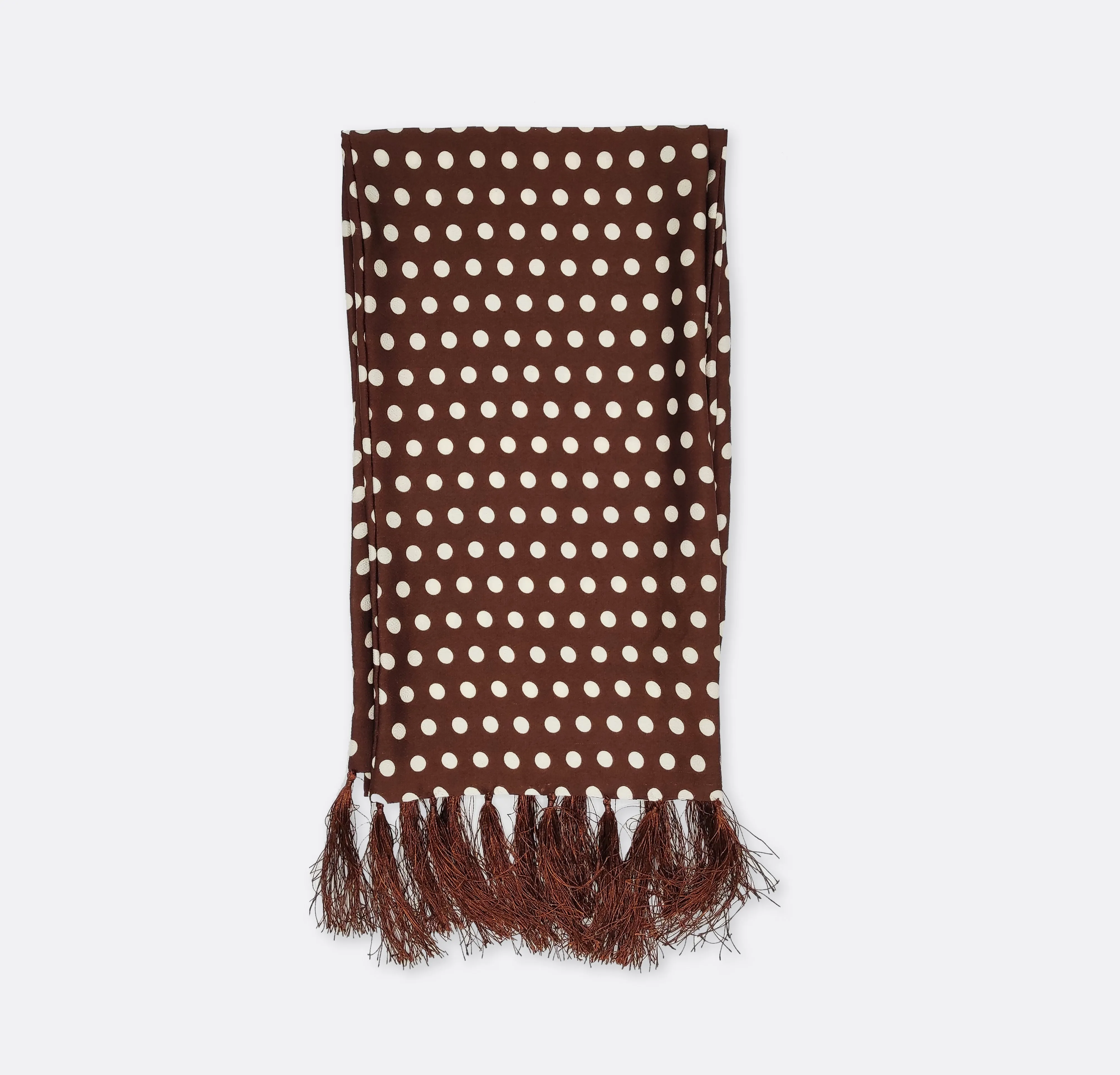 COFFEE BASE POLKA SILK MEN SCARVES