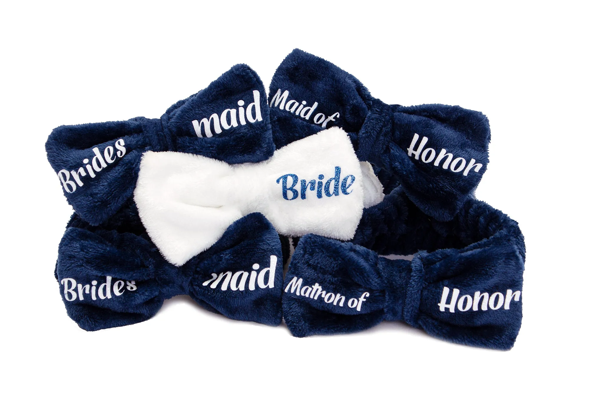 Custom Bridesmaid Spa Headbands - script