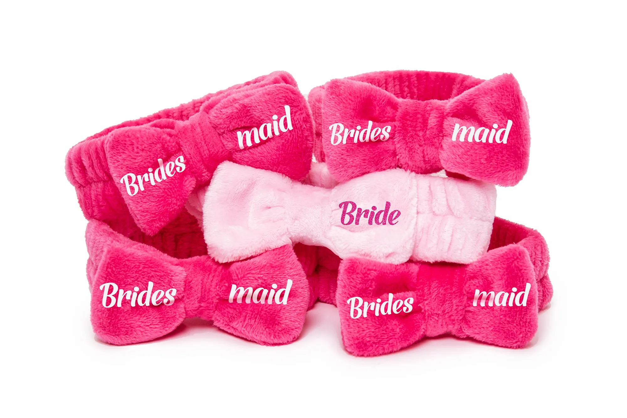 Custom Bridesmaid Spa Headbands - script