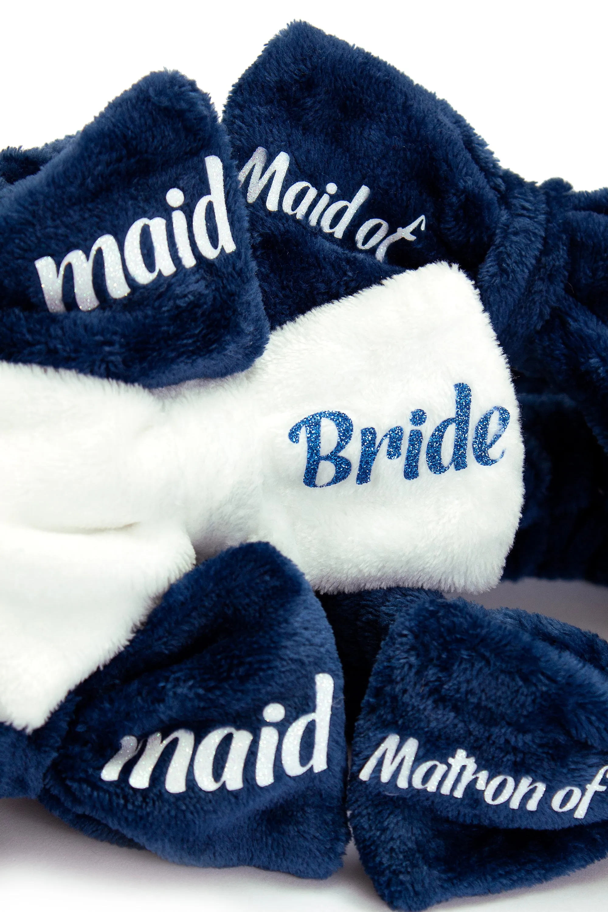 Custom Bridesmaid Spa Headbands - script