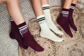 Customized Bridesmaids' Proposal Striped Socks for Wedding Party - Constantina