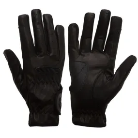 eQUEST Leather Grip Pro Riding Gloves - Black