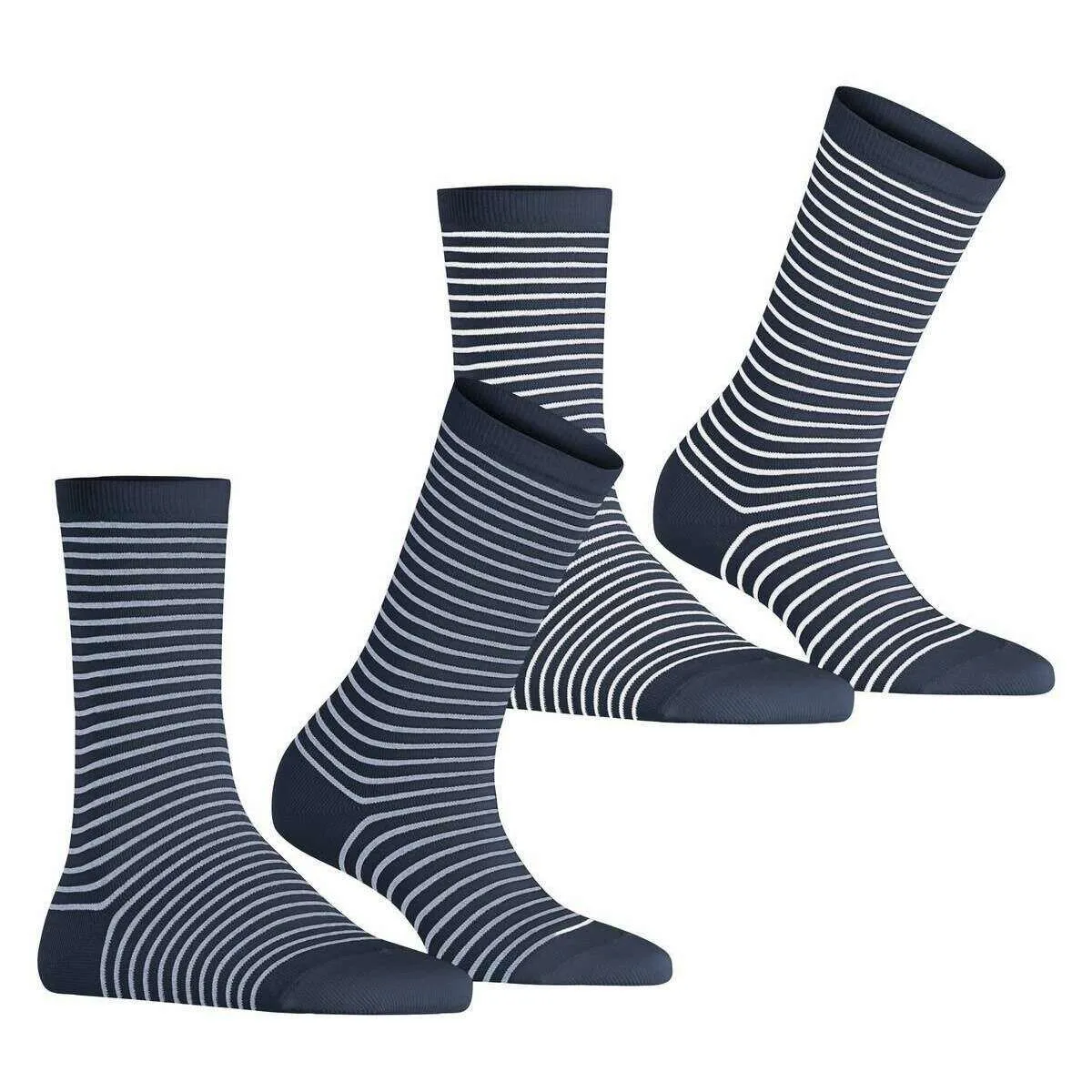 Esprit Fine Line 2 Pack Socks - Navy