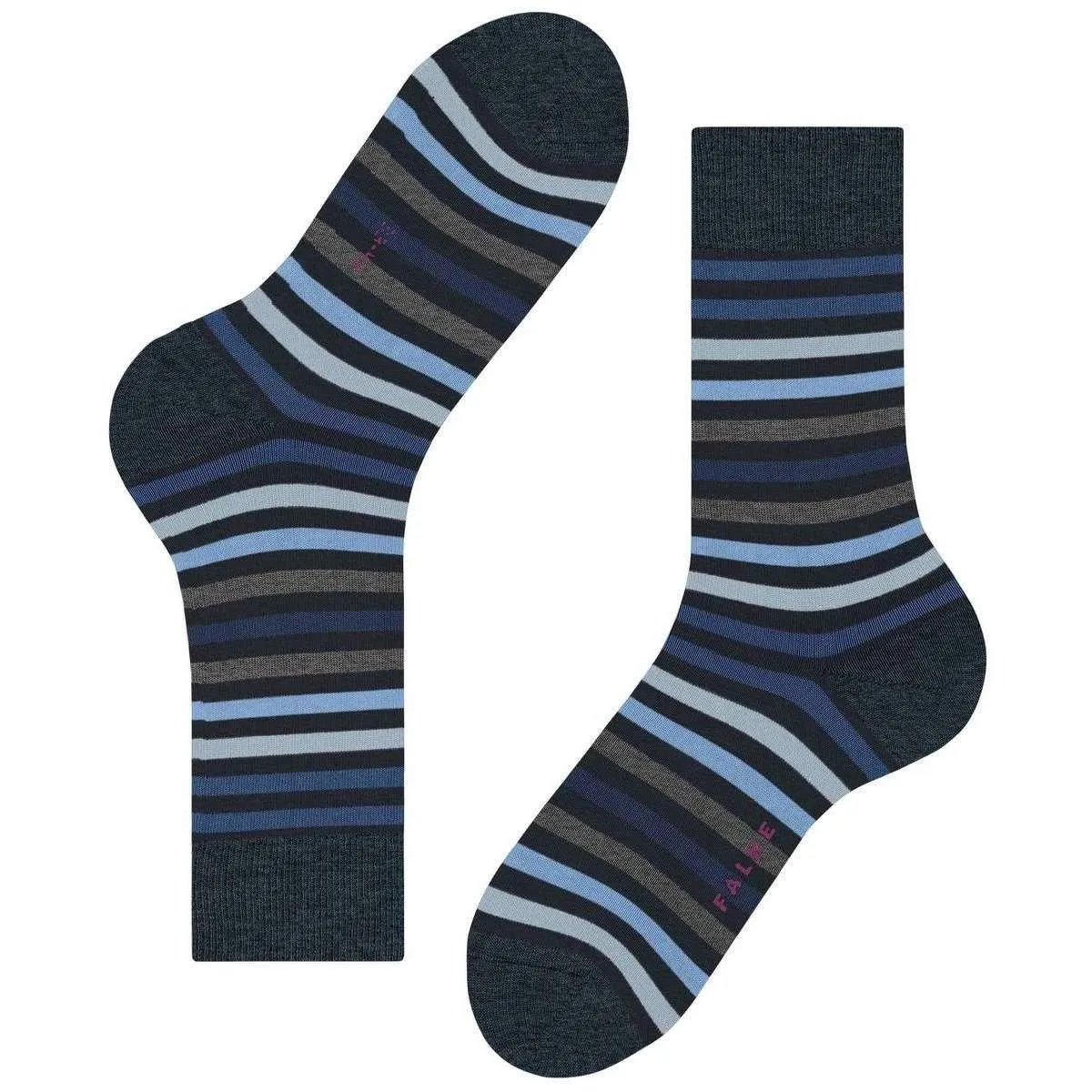 Falke Tinted Stripe Socks - Dark Navy