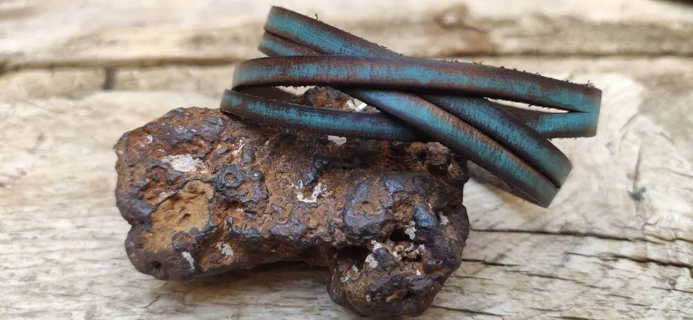 Genuine Leather Mens Cuff Bracelet - Handcrafted Wrap Style with Clasp - Sleek  Masculine