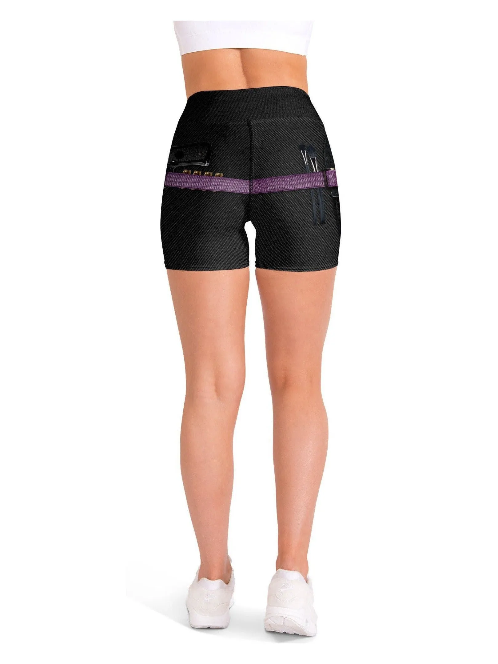 Guns & Make-Up Yoga Shorts