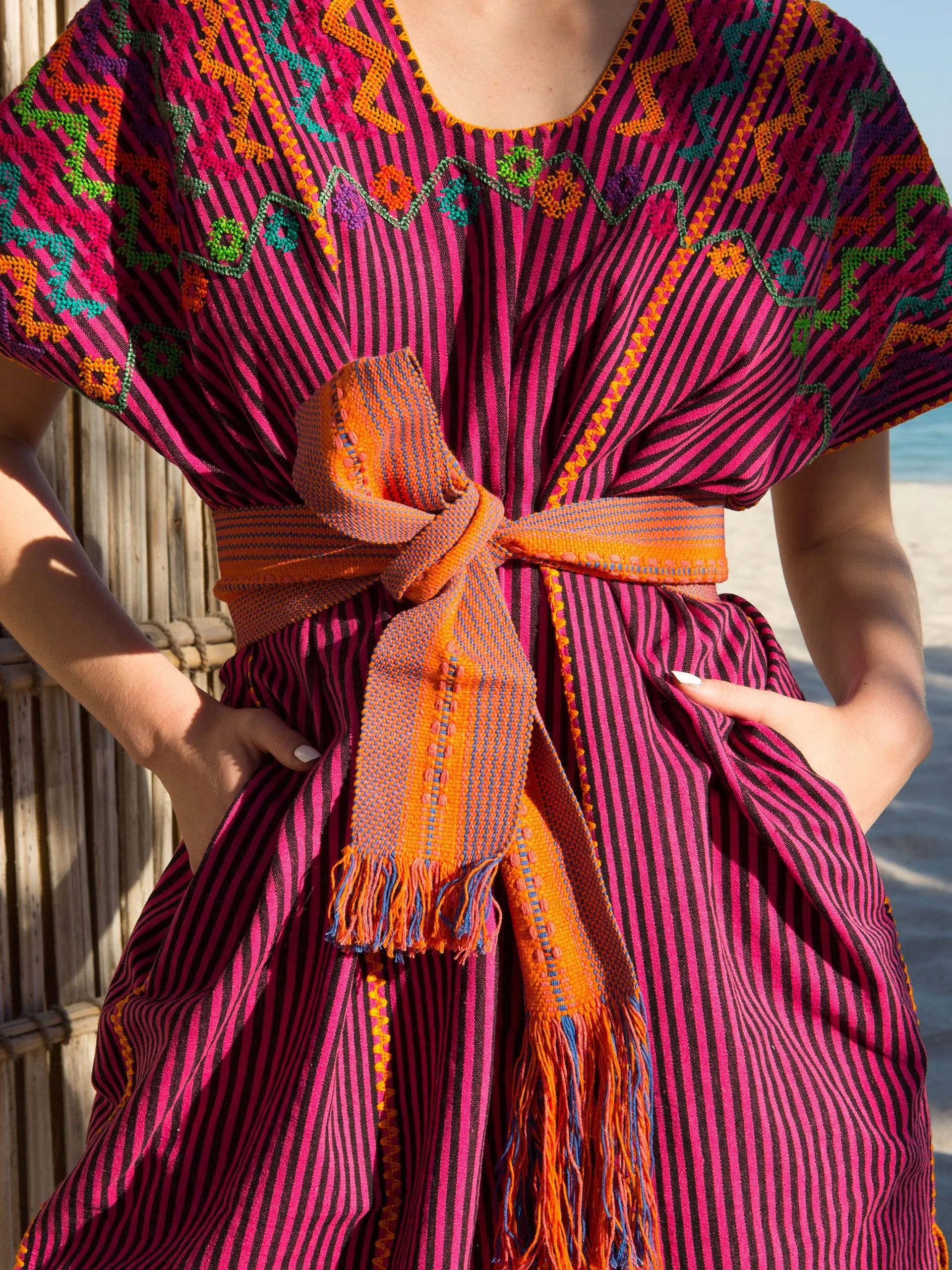 Handwoven orange belt