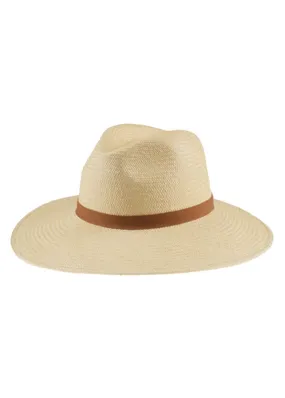 Janessa Leone Gloria Panama Straw Hat in White