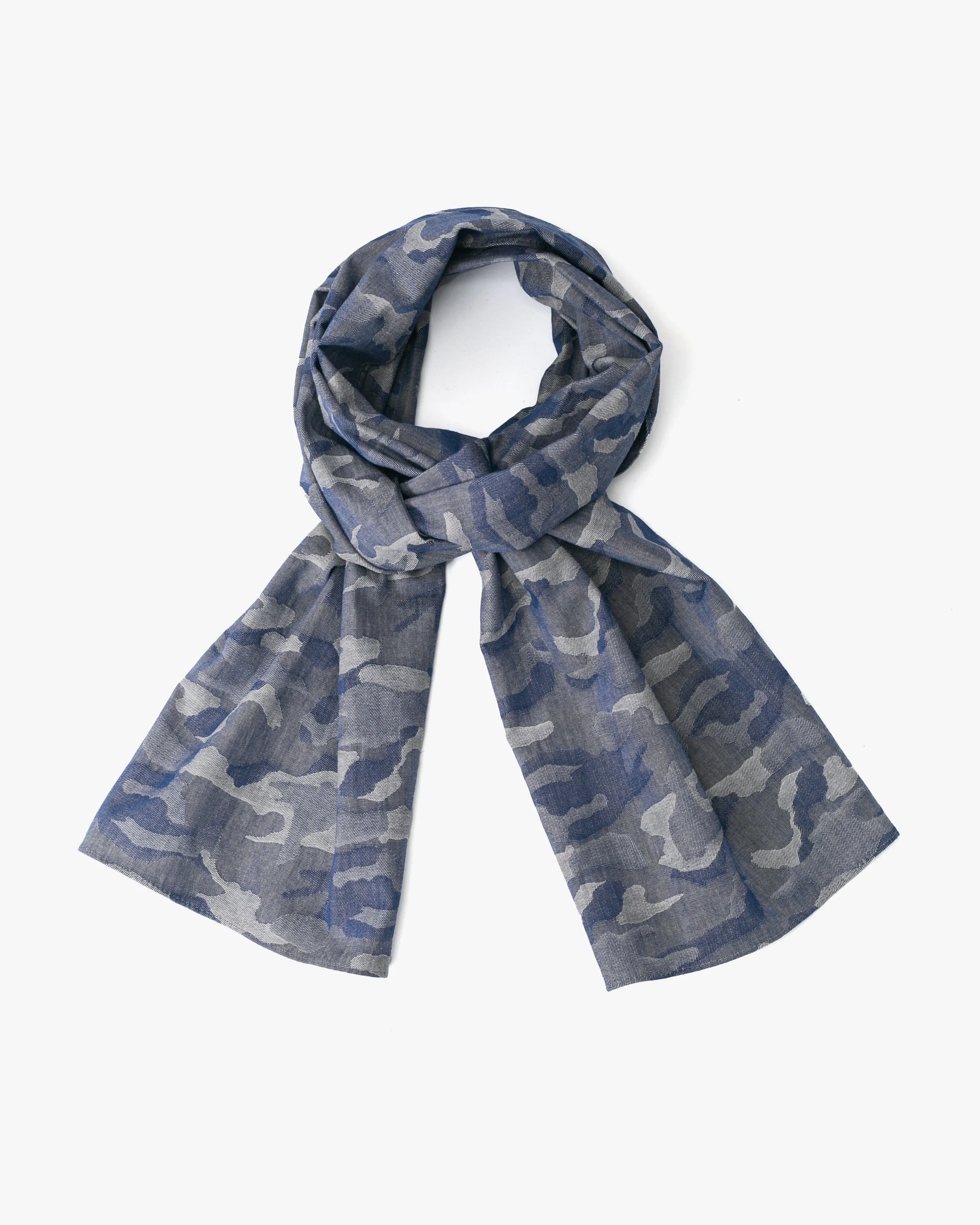 Kiriko Original Scarf, Classic, Shades of Blue Camo