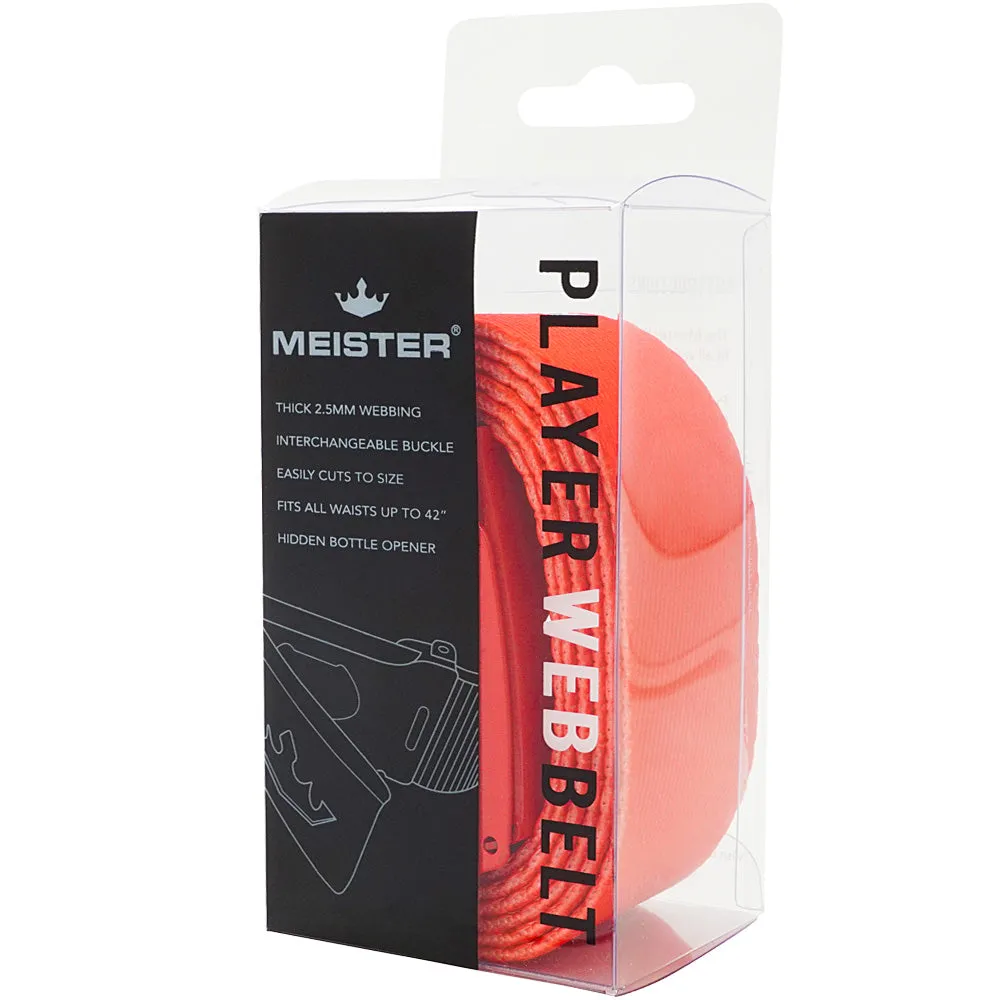 Meister Player Web Golf Belt - Team Red