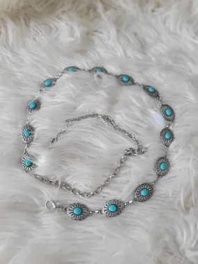 Mini Conch Turquoise Chain Belt