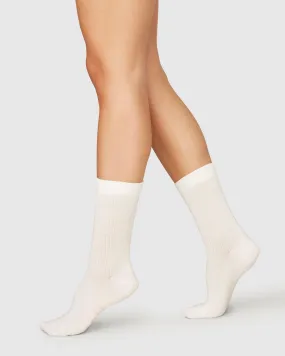 My Organic Cotton Rib Socks White