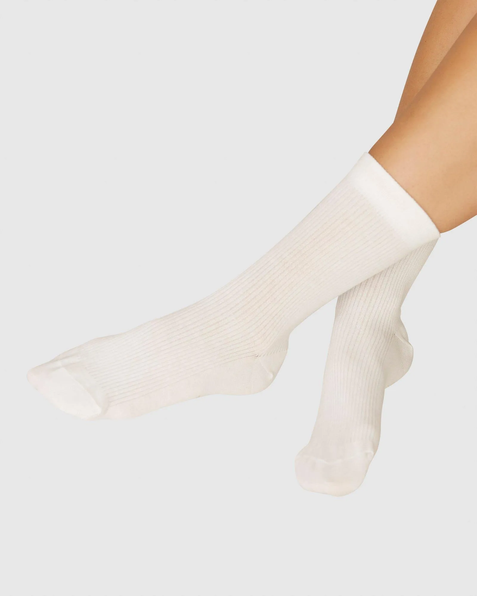 My Organic Cotton Rib Socks White