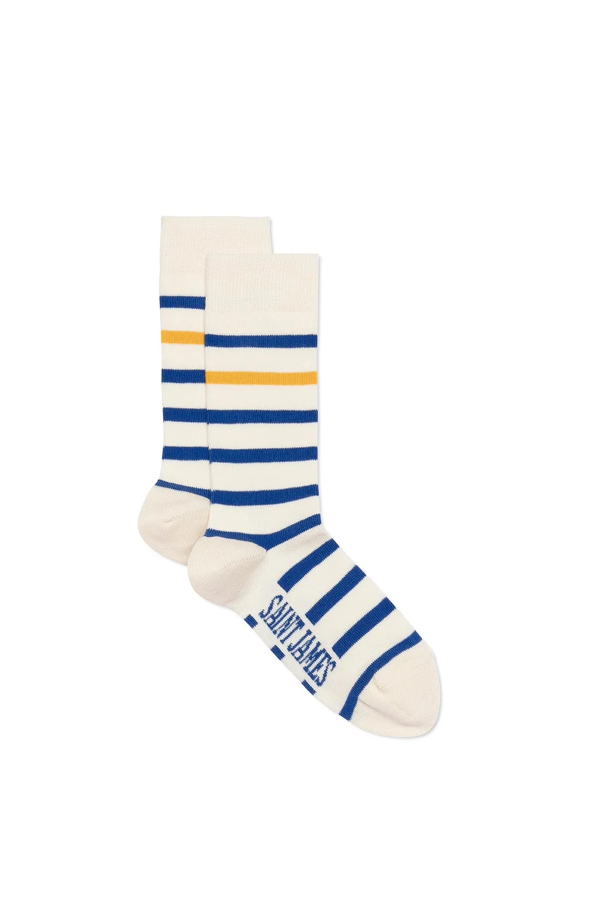 Naval striped socks - in cotton jersey (ECUME/GITANE/AMBRE)