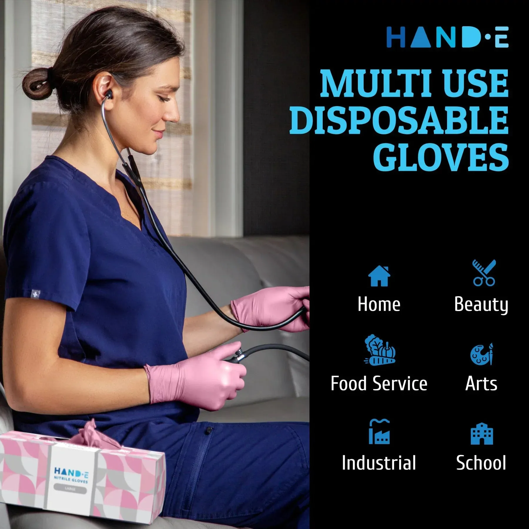 Nitrile Gloves -Pink