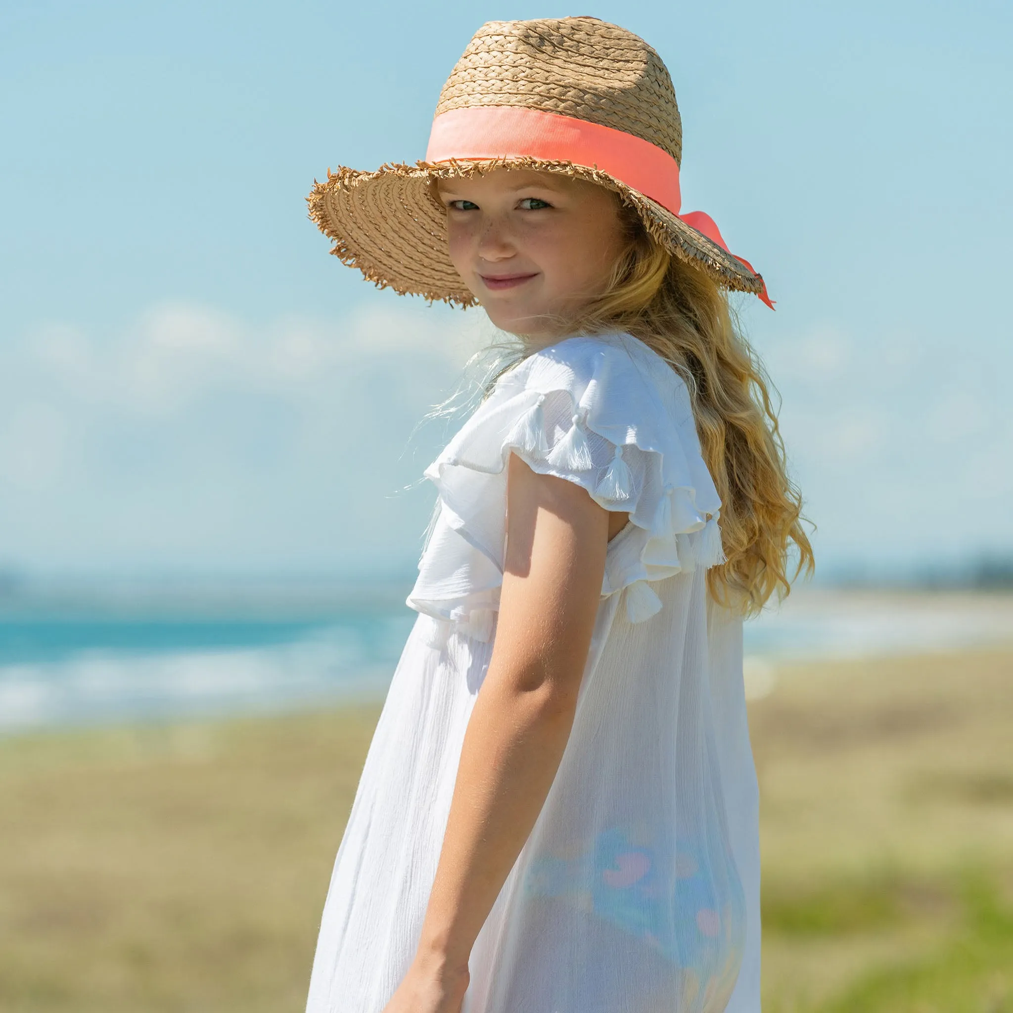 Peachy Ribbon Sunhat