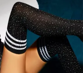 Rhinestone Thigh/Knee Socks