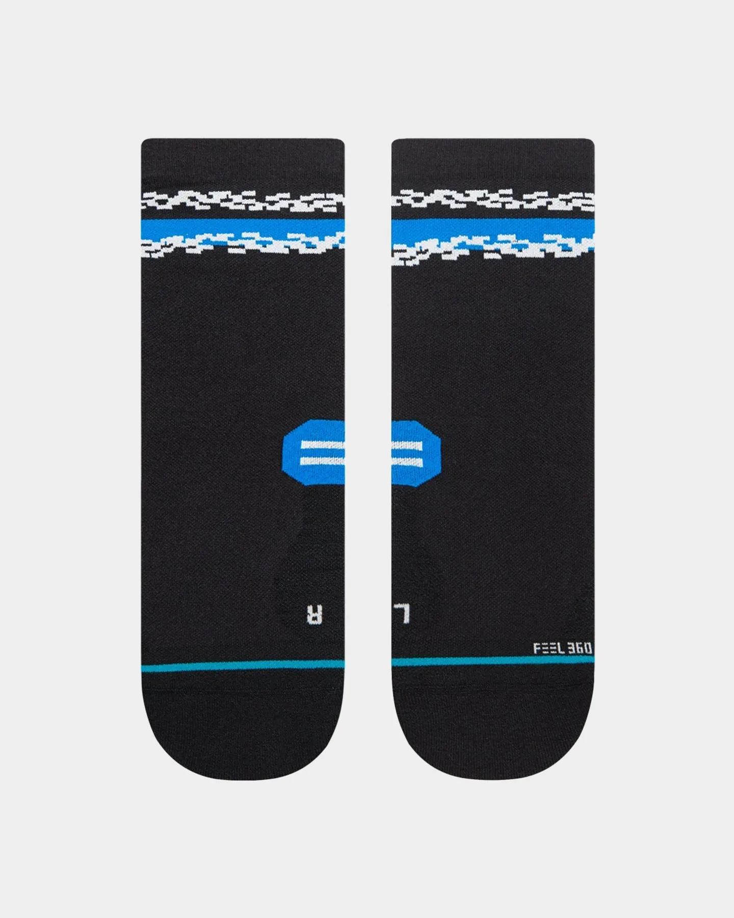 Stance Distort Quarter Socks Black