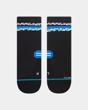 Stance Distort Quarter Socks Black