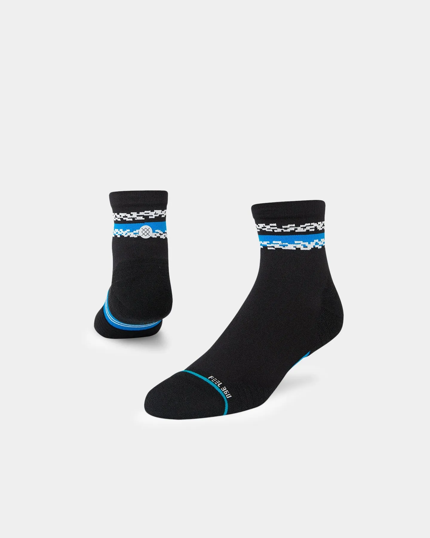 Stance Distort Quarter Socks Black