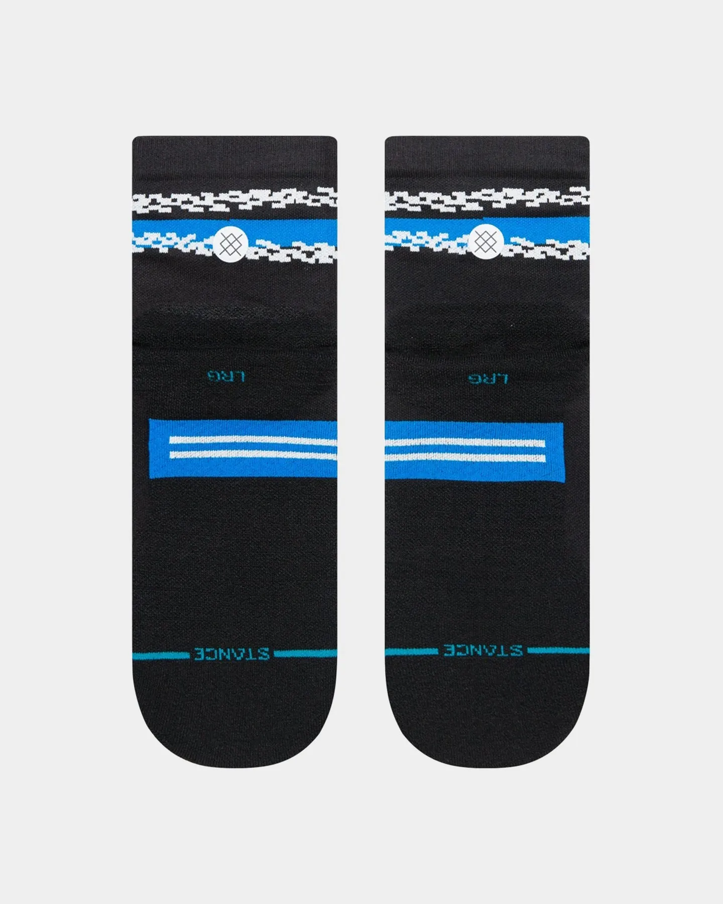 Stance Distort Quarter Socks Black